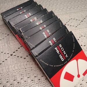 Lot 10 Sony Pr-150-7 Professional Reel To Reel Recording Tape Japan USED 60s-80s